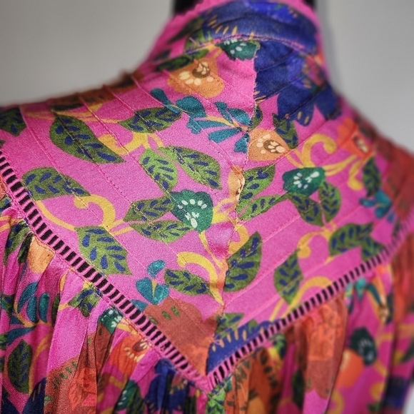 Olivaceous Floral Pink Women's Long sleeve blouse - Picture 4 of 8